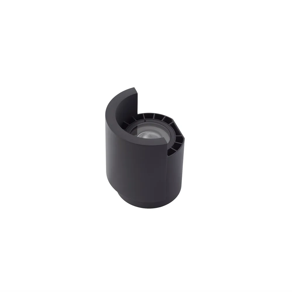 Applique murale extérieure FARO Barcelona Noboru en aluminium gris foncé, LED, hauteur 17,7 cm