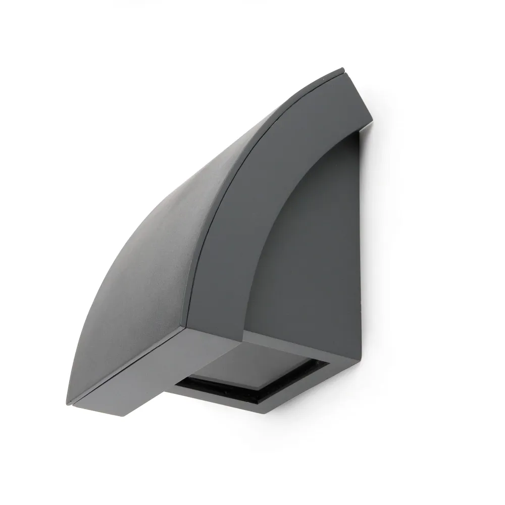 Applique murale extérieure FARO Barcelona Proa en aluminium gris foncé GU10 H 15,0 cm