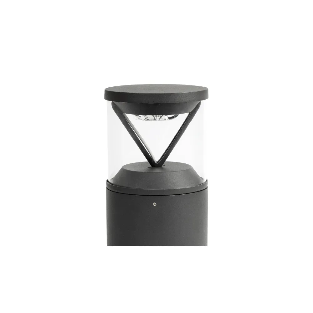 Applique murale extérieure FARO Barcelona Rush en aluminium gris foncé, LED, hauteur 25 cm.
