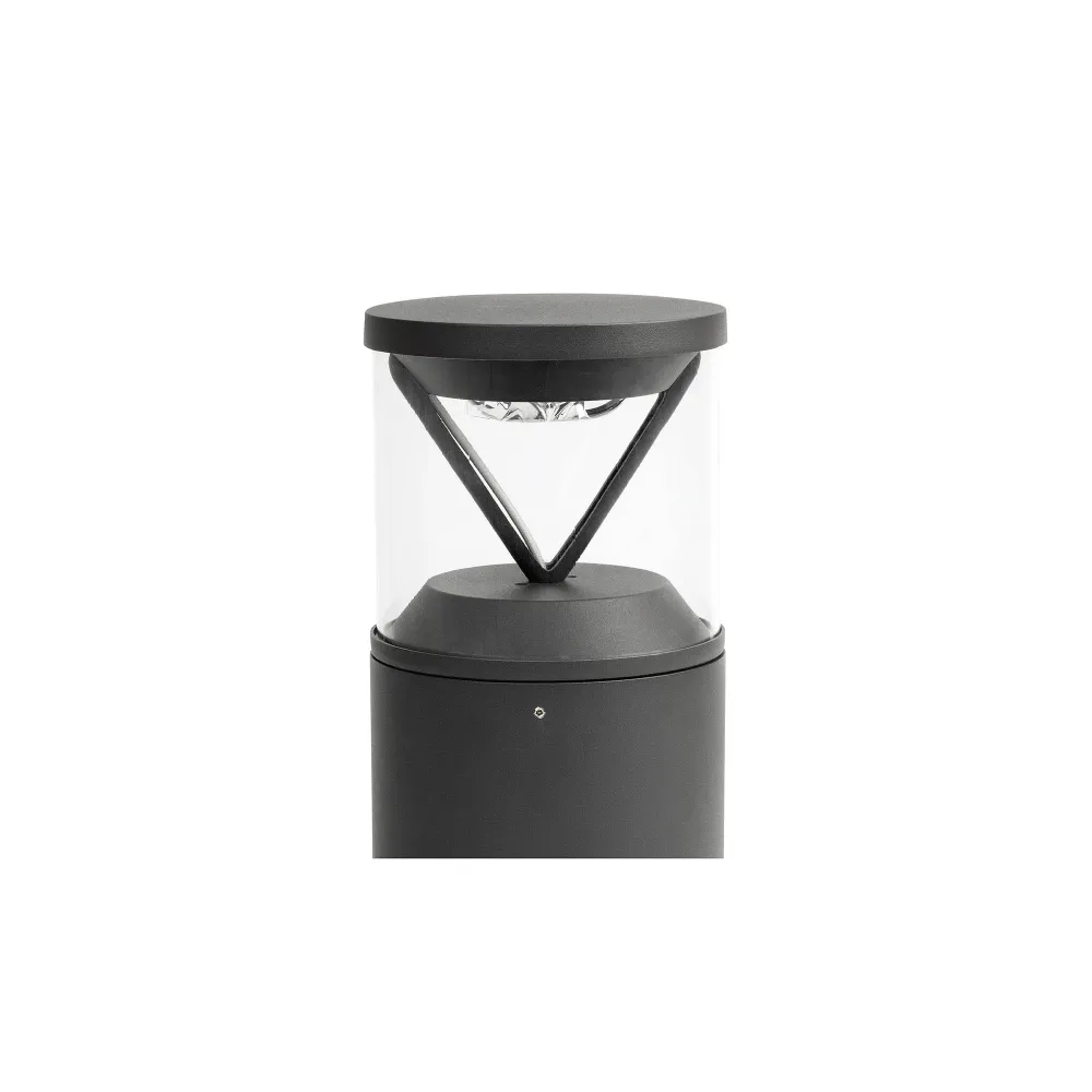 Applique murale extérieure FARO Barcelona Rush en aluminium gris foncé, LED, hauteur 25 cm.