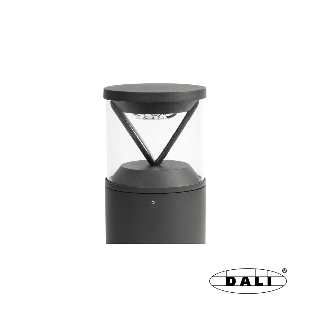 Applique murale extérieure FARO Barcelona Rush en aluminium gris foncé, LED, hauteur 25 cm.
