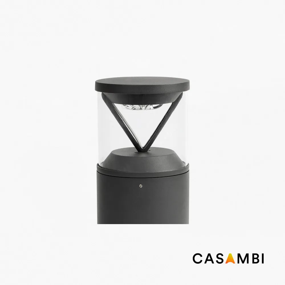 Applique murale extérieure FARO Barcelona Rush en aluminium gris foncé, LED, hauteur 25 cm.
