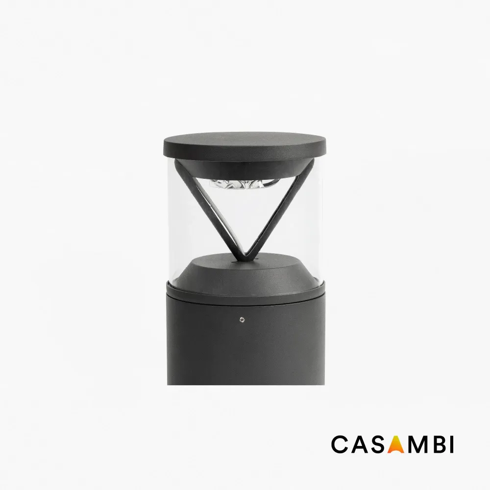 Applique murale extérieure FARO Barcelona Rush en aluminium gris foncé, LED, hauteur 25 cm.