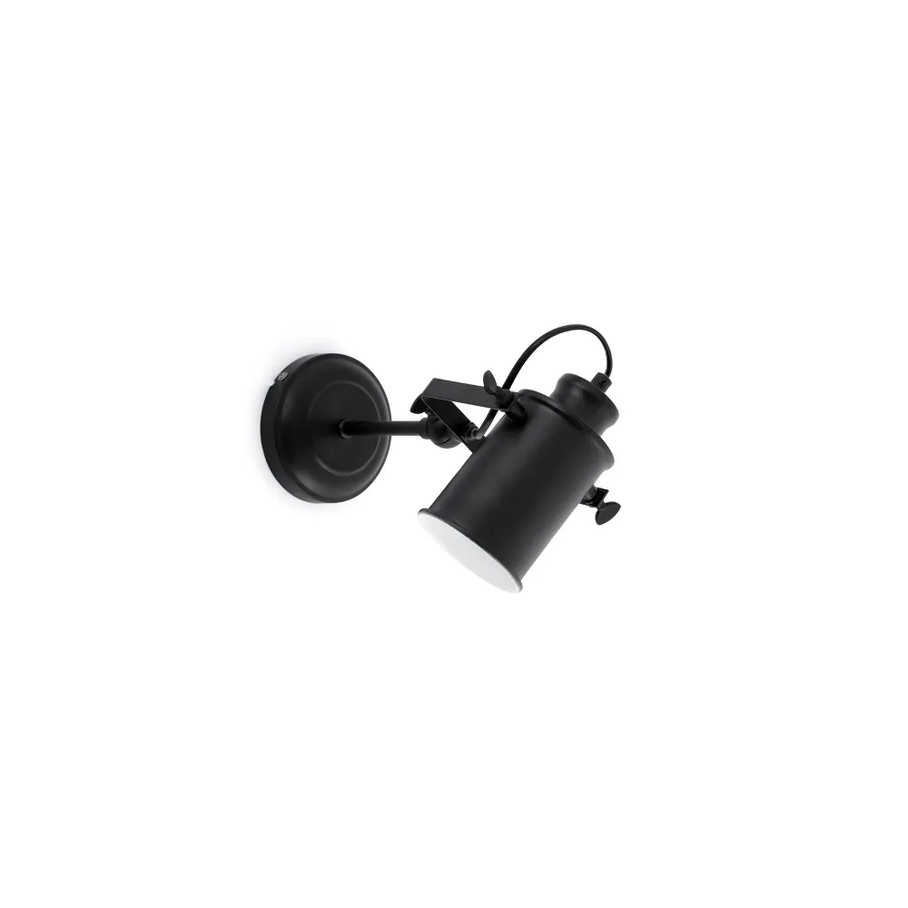 Applique murale FARO Barcelona List, acier noir mat, douille E27, hauteur 33,5 cm