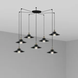 Applique murale FARO Barcelona Marlin, acier doré vieilli, douille E27, hauteur 203 cm