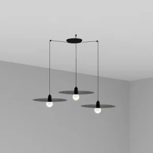 Applique murale FARO Barcelona Plat en acier noir mat E27 H 500 cm Matt
