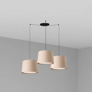 Applique murale FARO Barcelona Samba, acier noir mat, douille E27, hauteur 500 cm Beige