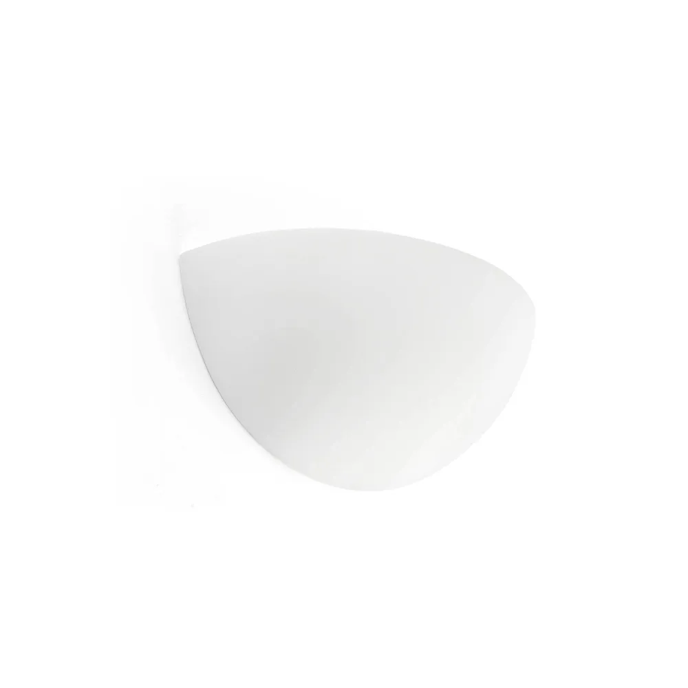 Applique murale FARO Barcelona Snow, finition plâtre blanc mat, culot E14, hauteur 13 cm