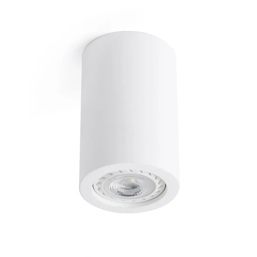 Applique murale FARO Barcelona Sven, finition plâtre blanc mat, douille GU10, hauteur 11 cm