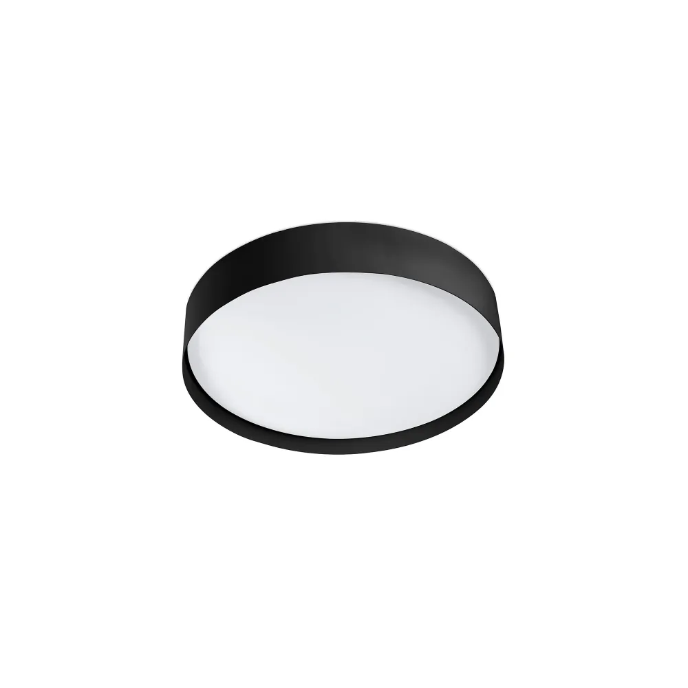 Applique murale FARO Barcelona Vuk, acier noir mat, LED, H 7,1 cm