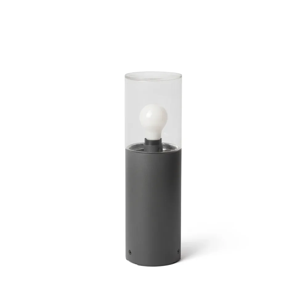 Lampadaire FARO Barcelona Kila en aluminium gris foncé, douille E27, hauteur 40 cm