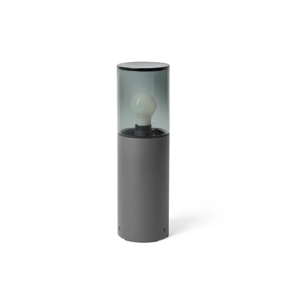 Lampadaire FARO Barcelona Kila en aluminium gris foncé, douille E27, hauteur 40 cm