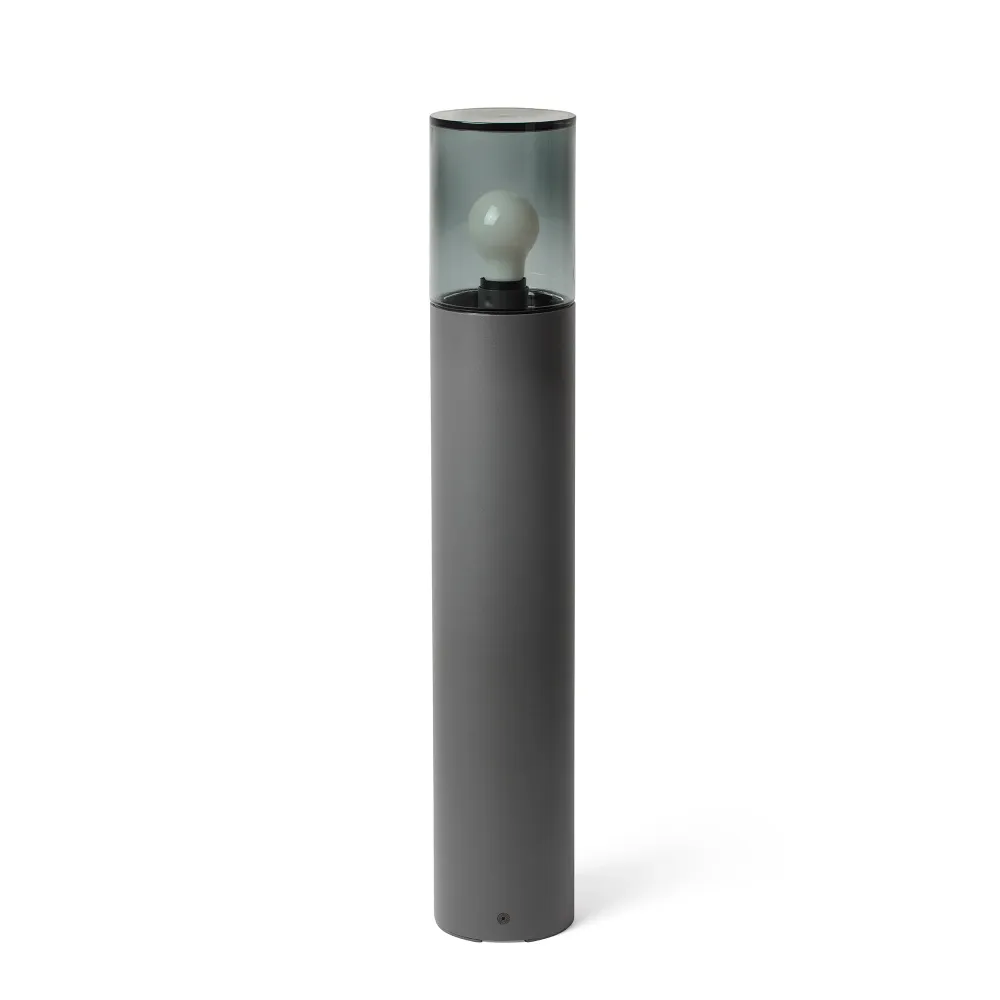 Lampadaire FARO Barcelona Kila en aluminium gris foncé, douille E27, hauteur 70 cm