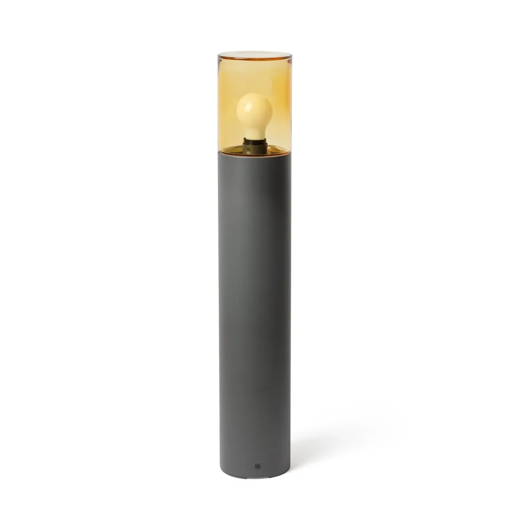 Lampadaire FARO Barcelona Kila en aluminium gris foncé, douille E27, hauteur 70 cm
