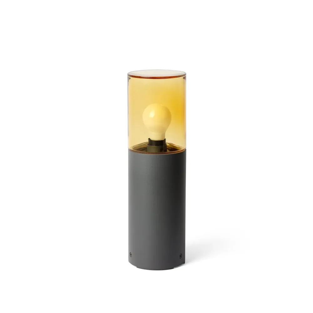 Lampadaire FARO Barcelona Kila en aluminium gris foncé, douille E27, hauteur 40 cm