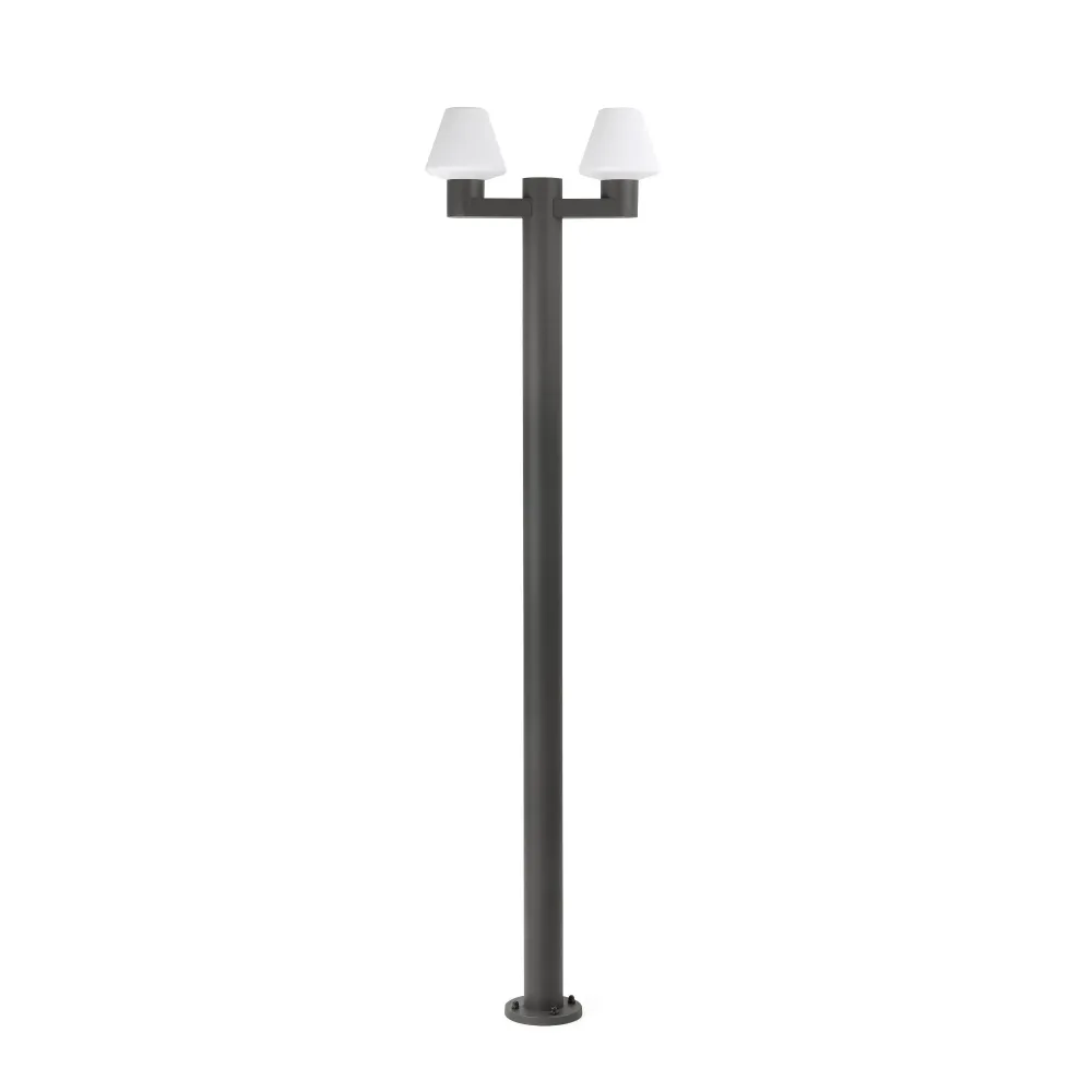 Lampadaire FARO Barcelona Mistu en aluminium gris foncé E27 H 215,0 cm