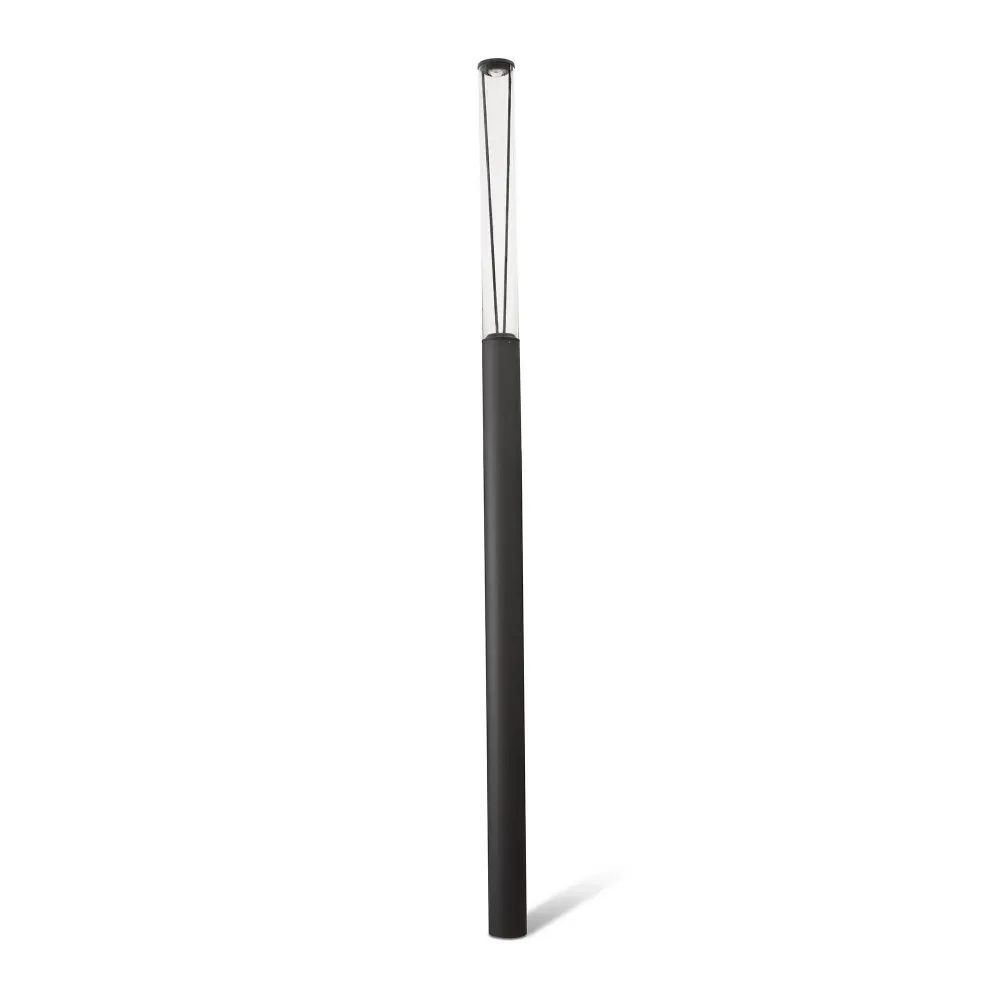 Lampadaire FARO Barcelona Rush en aluminium gris foncé, LED, hauteur 370 cm.