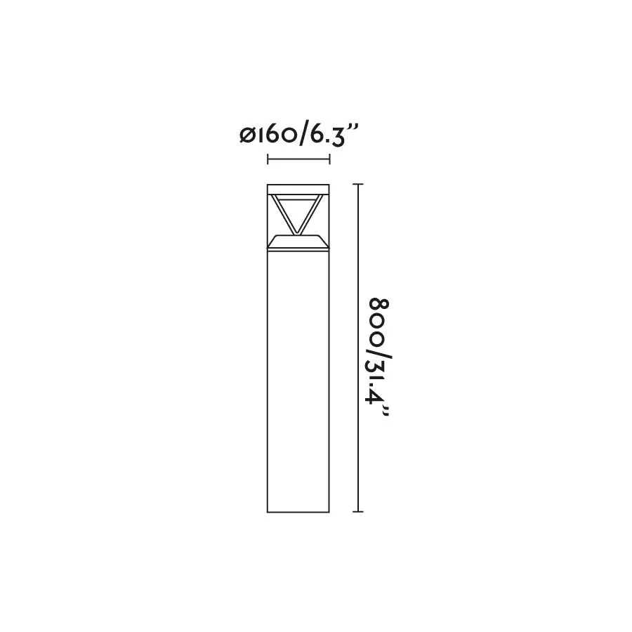 Lampadaire FARO Barcelona Rush en aluminium gris foncé, LED, hauteur 80 cm.