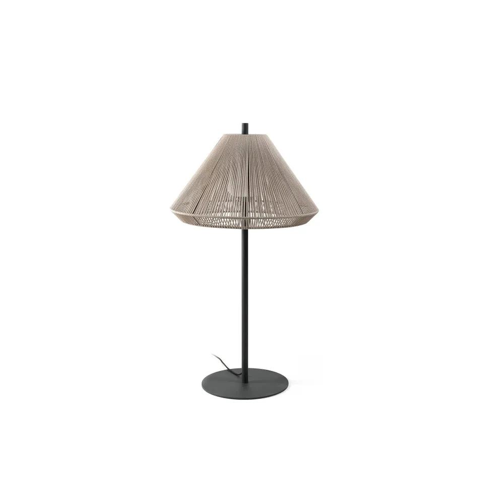 Lampadaire FARO Barcelona Saigon Out en aluminium gris foncé, douille E27, hauteur 120 cm