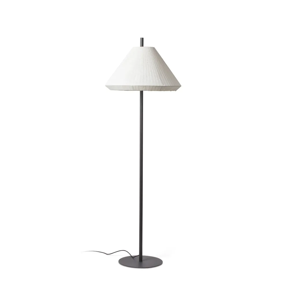 Lampadaire FARO Barcelona Saigon Out en aluminium gris foncé, douille E27, hauteur 195 cm
