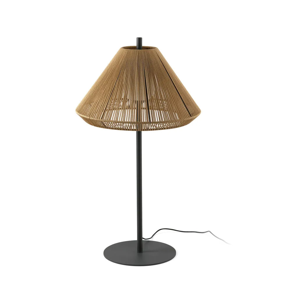Lampadaire FARO Barcelona Saigon Out en aluminium gris foncé, douille E27, hauteur 120 cm