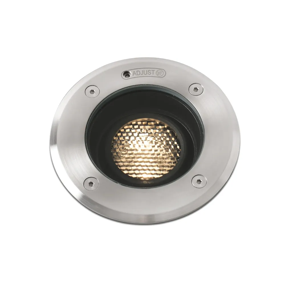 Projecteur FARO Barcelona Geiser en acier inoxydable satiné, LED H 13,5 cm