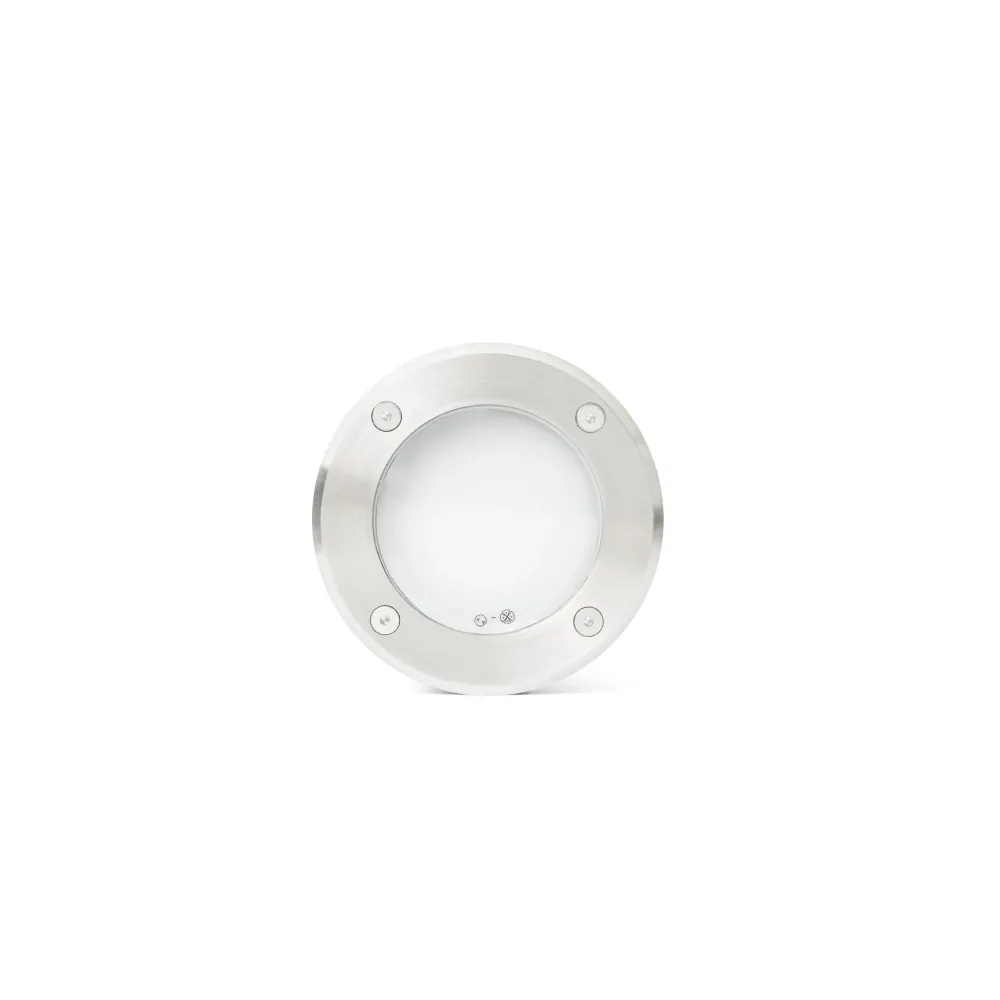 Projecteur FARO Barcelona Lio en acier inoxydable satiné GX53 H 7,5 cm