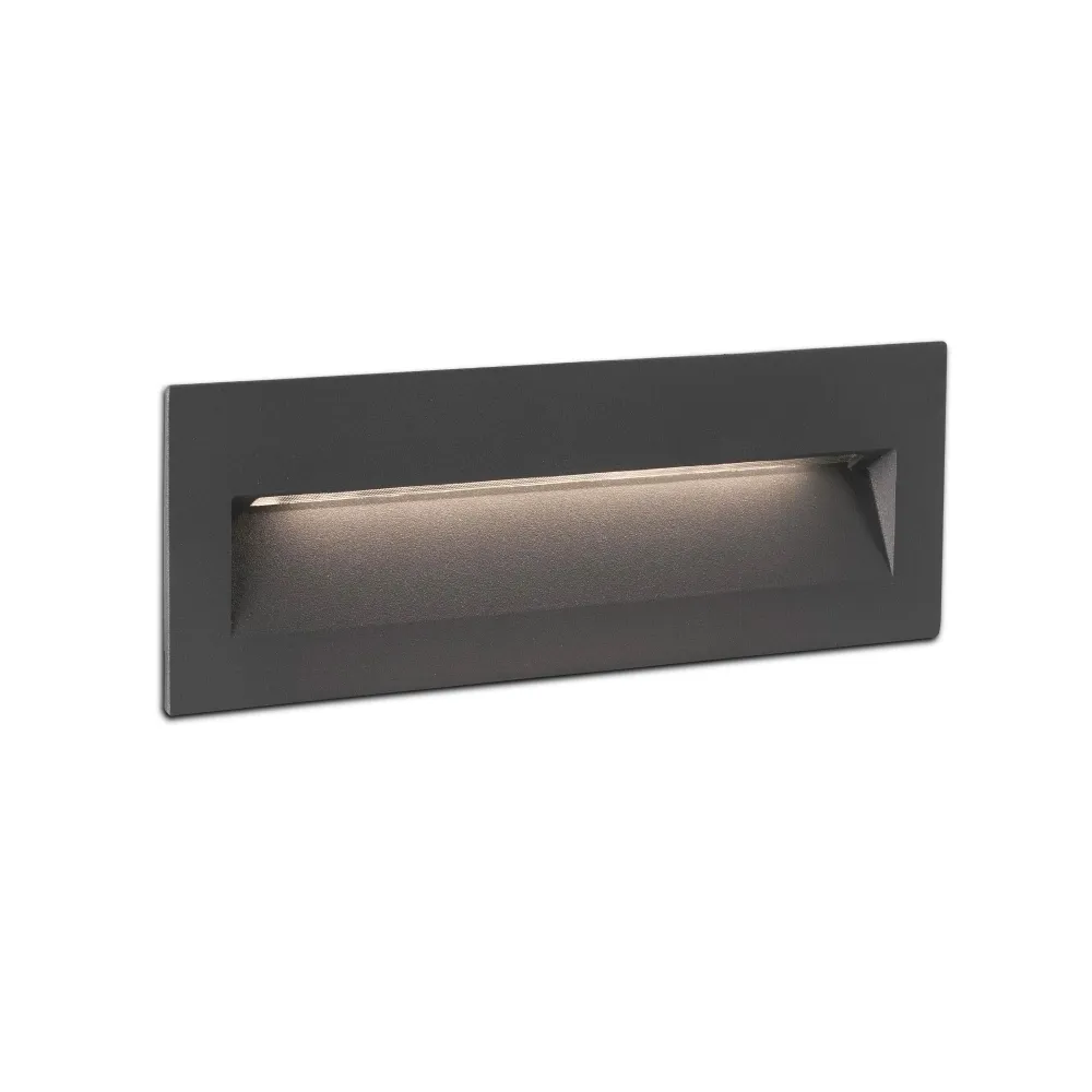 Projecteur FARO Barcelona Nat en aluminium gris foncé LED H 7,5 cm