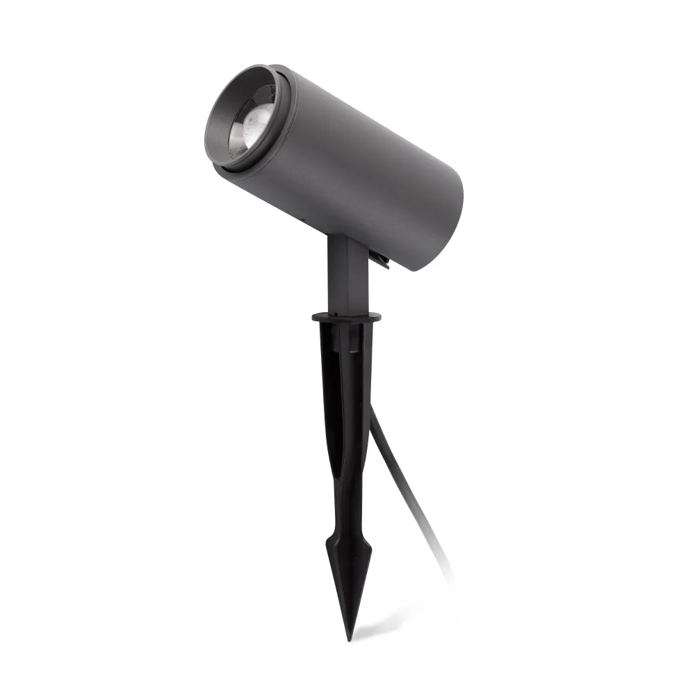 Projecteur FARO Barcelona Plom en aluminium gris foncé LED H 33,2 cm