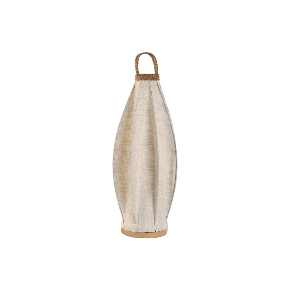 Lampe de bureau Home ESPRIT Marron Lin Métal Corde 25 x 25 x 60 cm