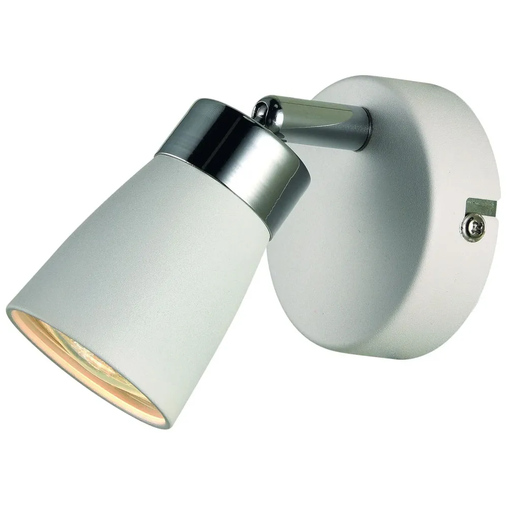 Spot Lamkur Emily acier blanc GU10 H 11 cm