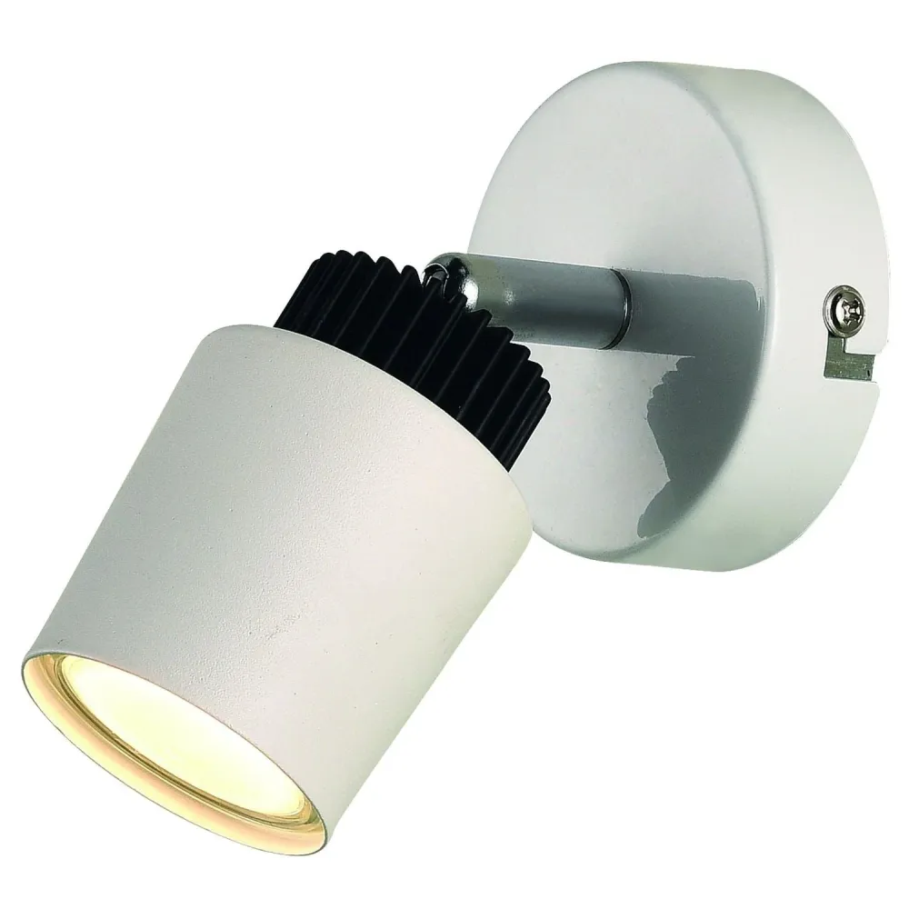 Spot Lamkur Megan acier blanc GU10 H 13,5 cm
