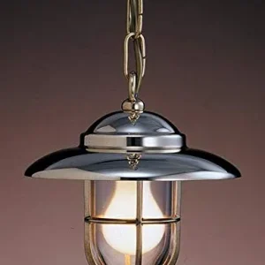 Suspension en laiton antique design en verre Ø 22 cm Licht-Erlebnisse