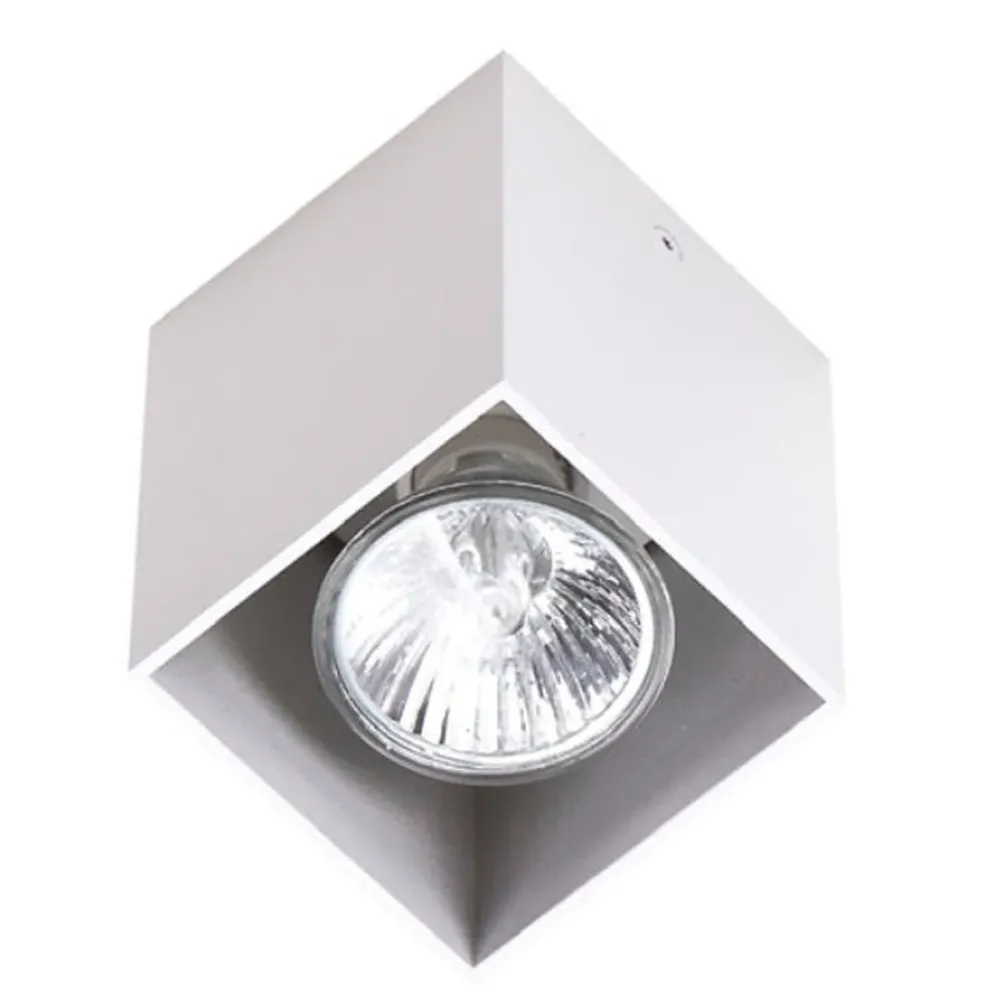 Spot de plafond carré Maxlight Pet 1L GU10, largeur 7 cm White