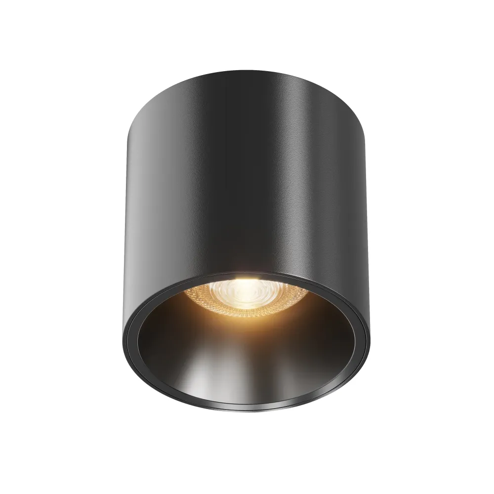 Spot de plafond Maytoni Alfa LED 1L, noir, diamètre LED 7 cm