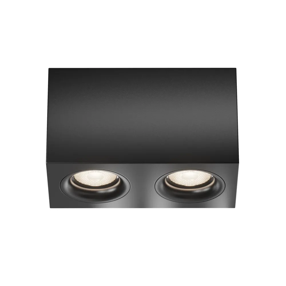 Spot de plafond Maytoni Slim 2L ​​GU10 H 11,5 cm Black
