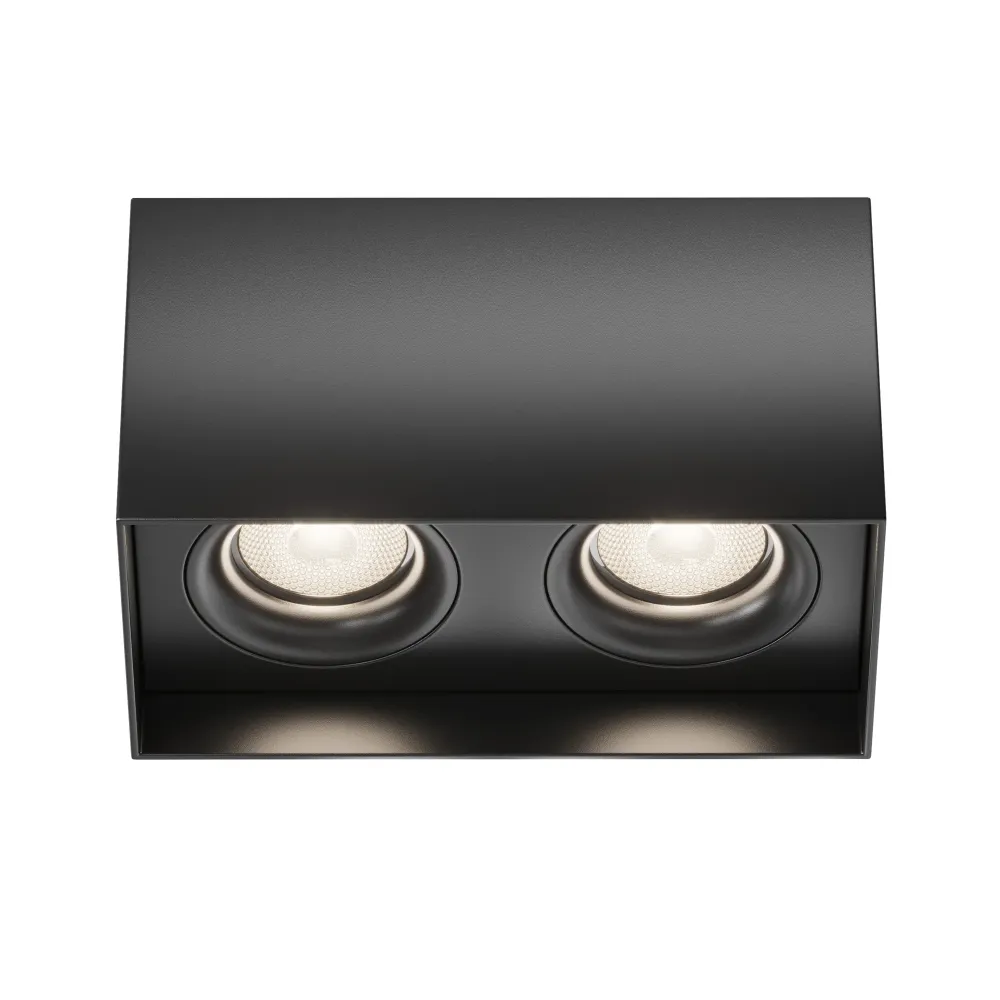 Spot de plafond Maytoni Slim 2L ​​GU10 H 11,5 cm Black