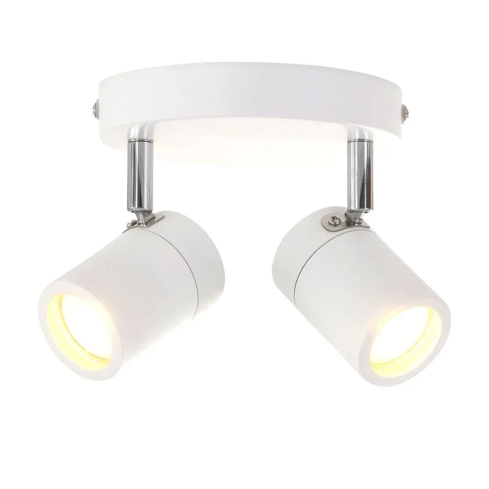 Spots de plafond Mexlite Upround LED 2L en métal acier GU10
