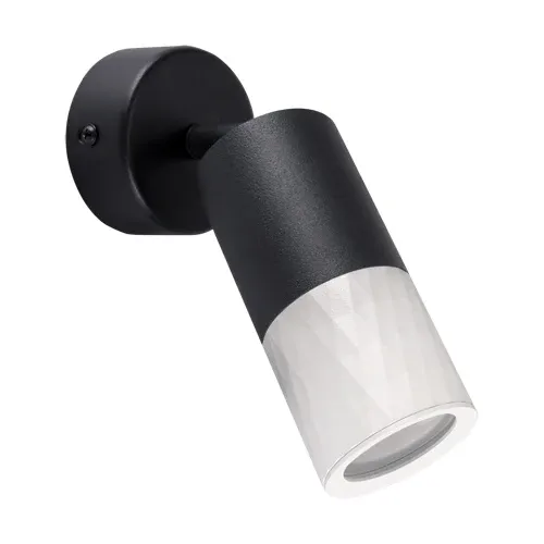 Projecteur STRUHM PIANO GU10 35W en alliage d'aluminium noir moulé