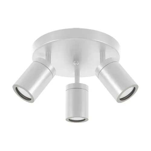 Spots de plafond STRUHM TENOR GU10 3 x 20W acier blanc/noir White