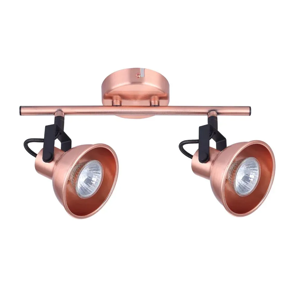 Spot VK Leading Light GU10, W 30 cm, cuivre/noir Copper