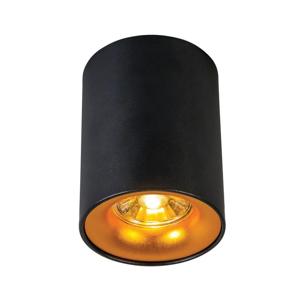 Spot de plafond VK Leading Light GU10 / PAR16, diamètre 8 cm, noir