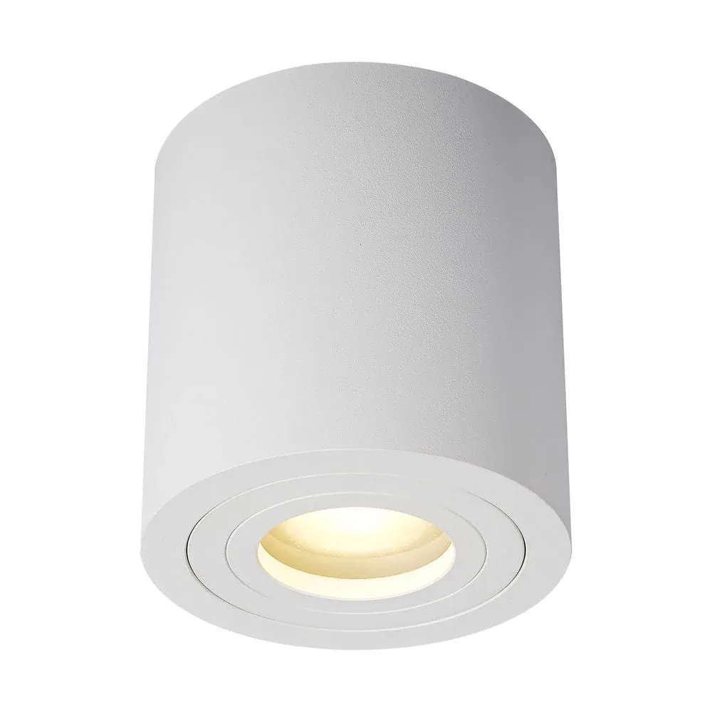 Spot de plafond Zumaline Rondip 1L GU10, H 9,5 cm White