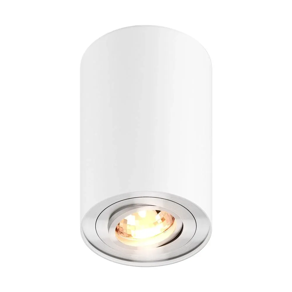 Spot de plafond Zumaline Rondoo 1L GU10, H 12,5 cm Silver