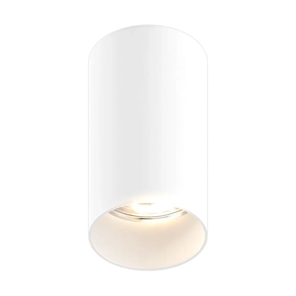 Spot de plafond Zumaline Tuba 1L GU10, H 10 cm White
