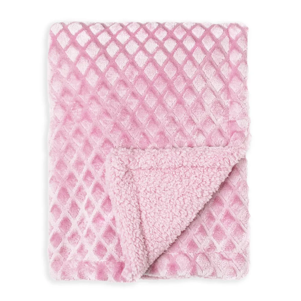 Amor Bebe Baby Comfort Couverture en peluche diamant rose Amor Bebe®