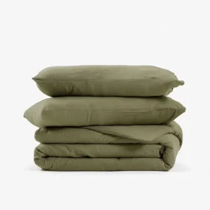 Linen&Cotton Duvet Cover Set - Queen Pink Confetti Mill Import