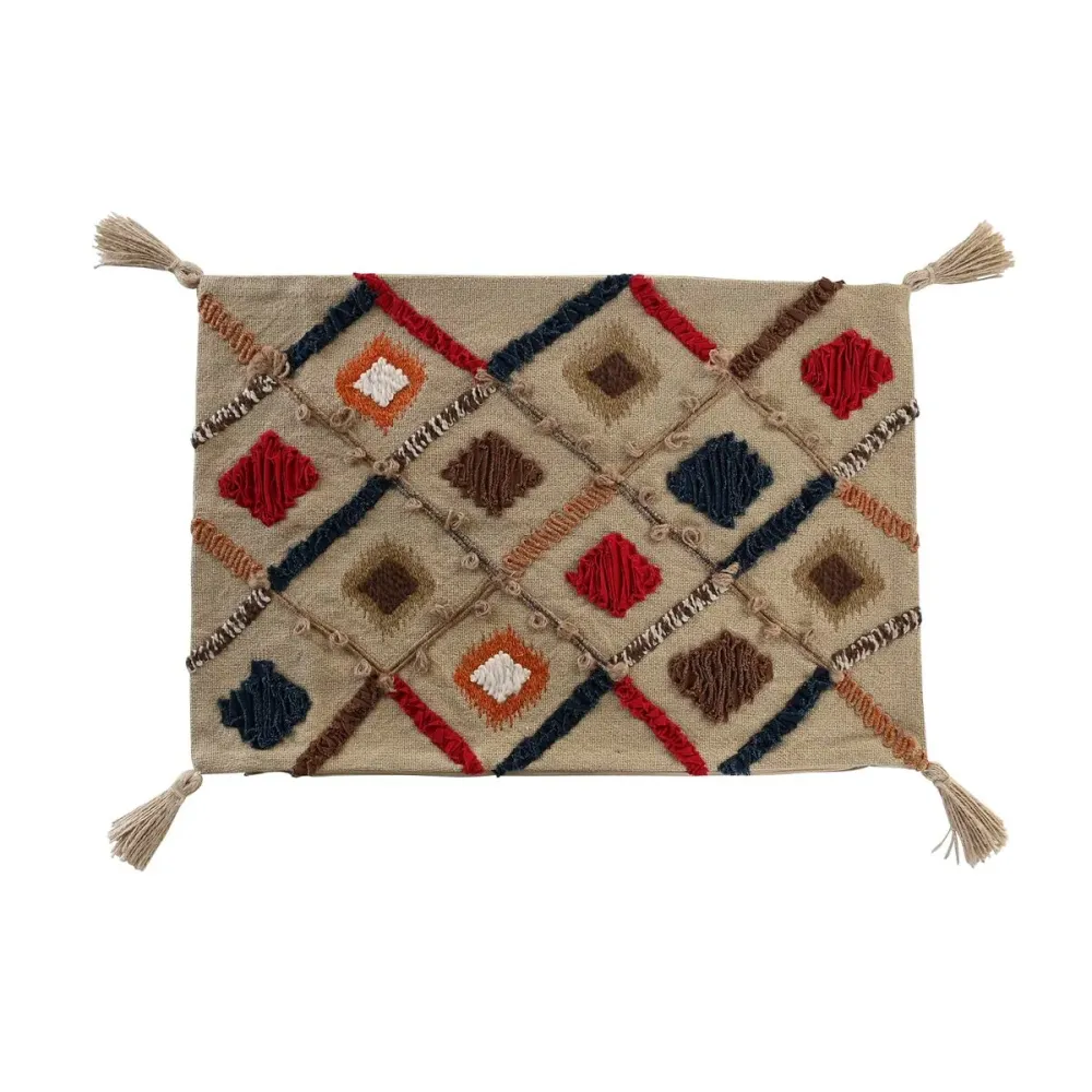 Housse de coussin DKD Home Decor 60 x 1 x 40 cm Multicouleur Frange