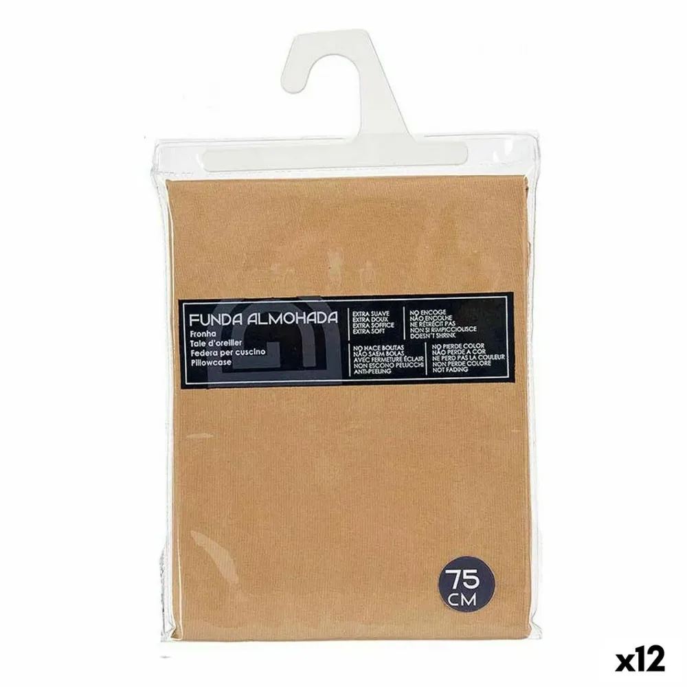 Taie d'oreiller Gift Decor Beige 45 x 0,2 x 70 cm (12 Unités)