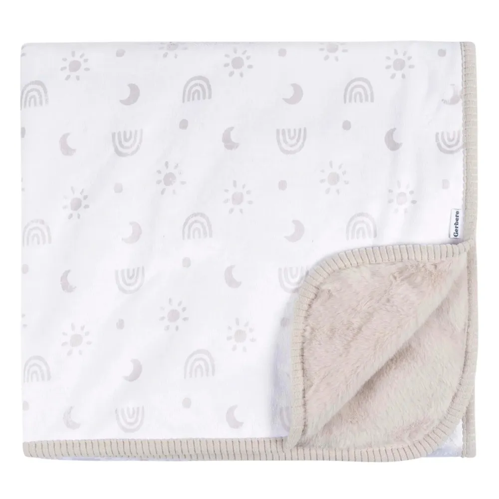 Couverture en peluche Gerber 2 plis pour bébé Just Born